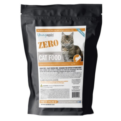[斷貨中, 未有返貨期] Young Again Zero 54/26 Kitten & Juvenile Formula 美國零澱粉無穀物高蛋白 幼貓糧 4lb (92103) (EXP: 